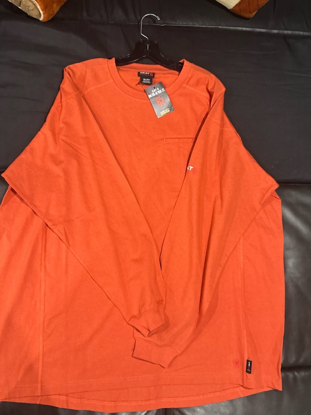 Ariat Long Sleeve Pocket Tee - Orange